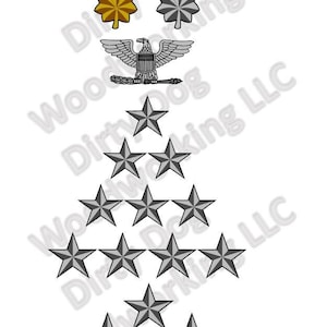 Military Officer Ranks (Air Force/Army/Marines) SVG Design Bundle for Laser Engravers and CNC Machines