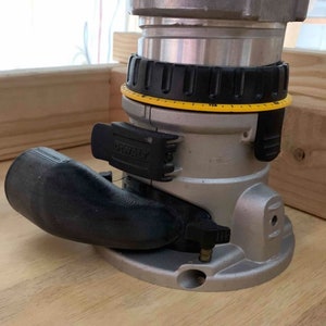 Dewalt DW616 Plunge Router Dust Adapter For 1.5 Inch (1 1/2&quot;) & 1.75 Inch (1 3/4&quot;) Shop Vac Hoses With Included Dust Shield