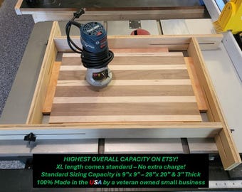 Juice Groove Jig For Cutting Boards | Universal | Variable Sizes 9x9-28x20 | Cabinet Grade Plywood, Melamine, or Walnut | Largest Capacity!