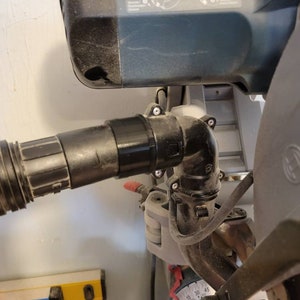 Bosch Miter Saw Locking Dust Port Adapter For Various Shop Vac and Dust Collection Hoses