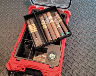 Inserto para humidor de puros con hidrómetro incluido para el organizador de piezas pequeñas Milwaukee Packout (modelo 48-22-8435)