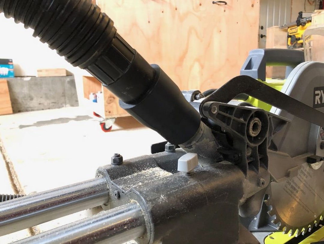 Ryobi Sliding Miter Saw Dust Adapter for 2.5 Inch 2 1/2 & 1.75 Inch 1 3