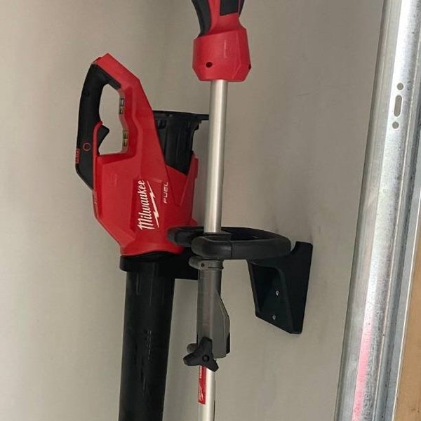 Milwaukee Leaf Blower (Gen 2), String Trimmer, & Hedge Trimmer, Wall Mount Sets w/Free M18 Battery Mount