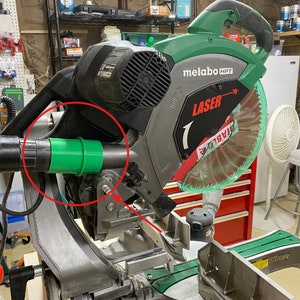 Metabo Miter Saw Adapter for Standard Shop Vac & Festool Hoses