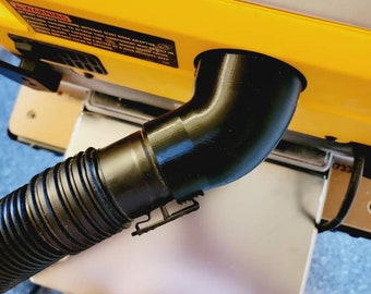 Dewalt DW735/735x Planer Vacuum Adapter for Ridgid & All 2.5&quot; Shop Vac Hoses -  Reinforced Design Stronger Than Original