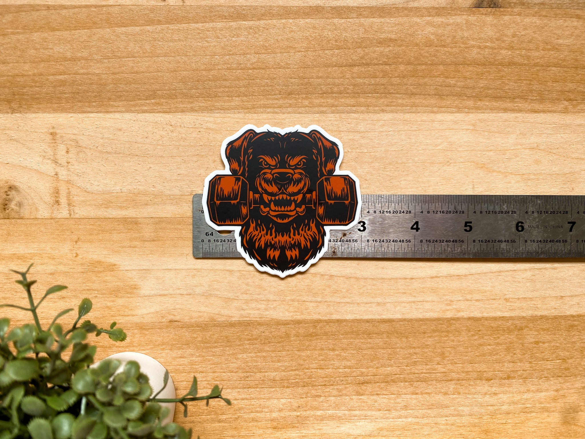 Sticker Aecb Rottweiler Dumbbell Sticker - Gym Workout Dog Barbell Kettlebell ...