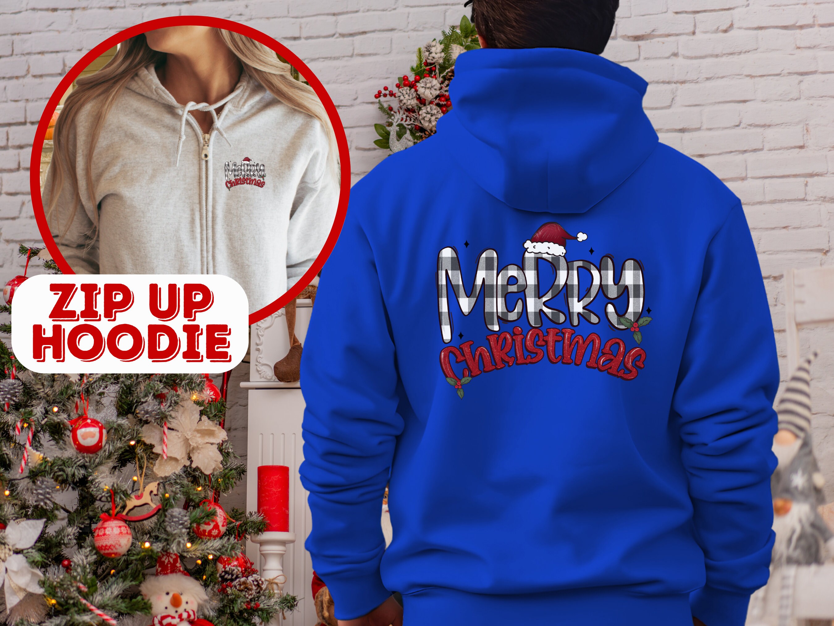 Christmas zip up hoodies uk shop