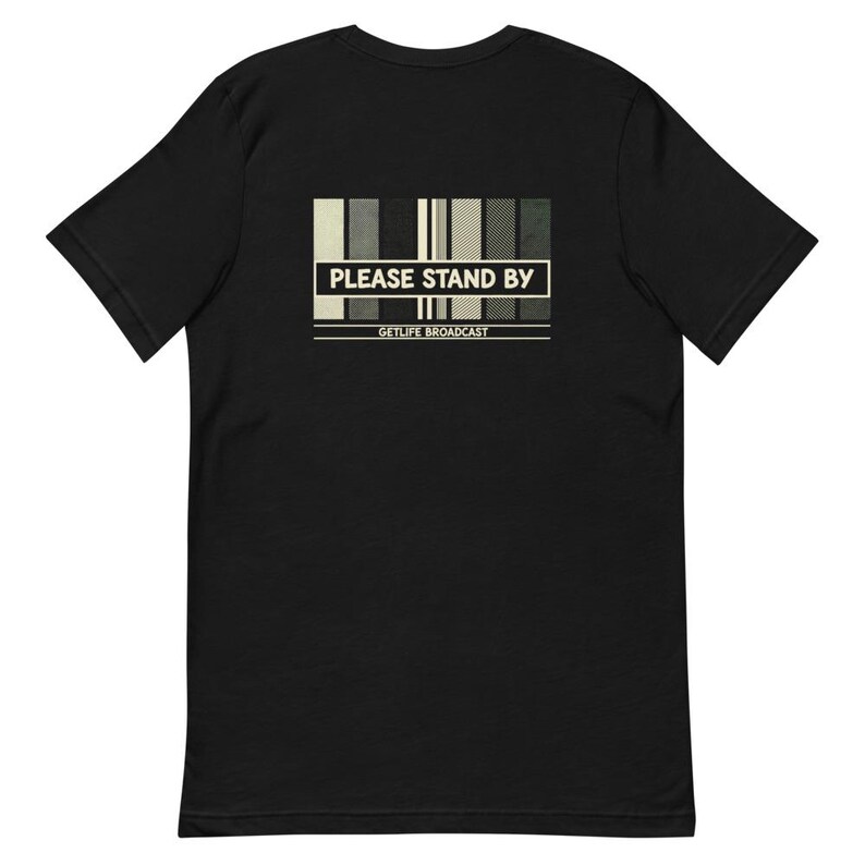 Please Stand By Vintage TV Bars Tee - 90s Retro Cream Ink Bella Canvas Tee bild 7