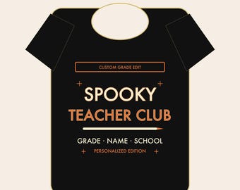 Spooky Teacher Club Shirt - Custom Grade Level Tee