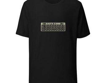 Golf Dad Scorecard Tee Country Club Gift - Cream Ink Bella Canvas Tee