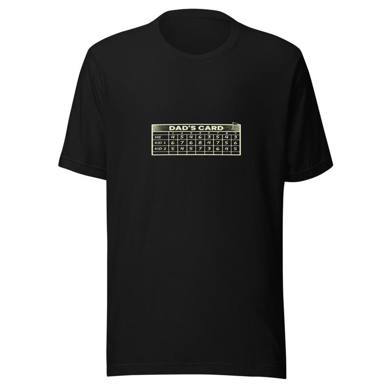 T-shirt Golf Dad Scorecard Gift Country Club - T-shirt en toile Bella encre crème image 1