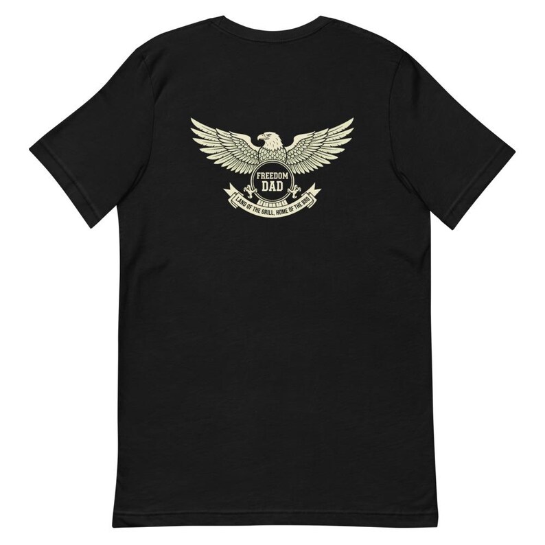 Freedom Dad Eagle Tee 4th of July BBQ Gift - Cream Ink Bella Canvas Tee image 7