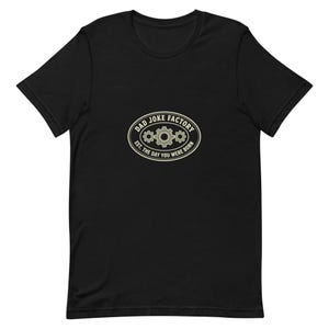 Dad Joke Factory Tee Funny Father Gift - Vintage Badge Cream Ink Tee image 3