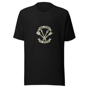 Grill Father Tee BBQ Dad Gift Crest - Funny Cream Ink Bella Canvas Tee 画像 2