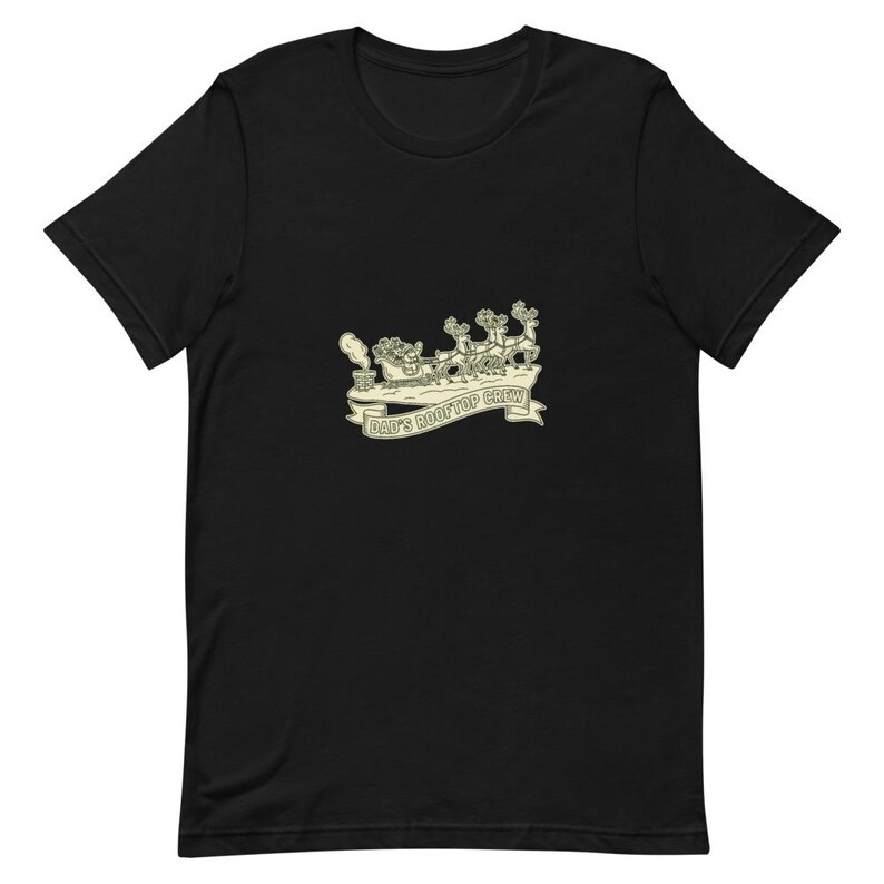 Dads Rooftop Crew Christmas Tee - Funny Holiday Dad Gift Cream Ink Bella 画像 4