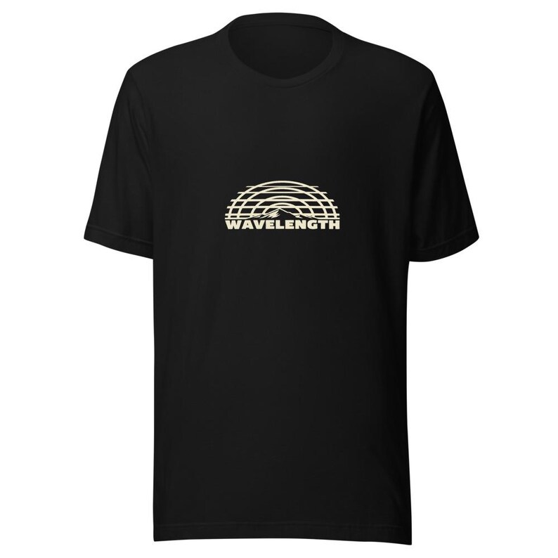 Retro 80s Sunset Wavelength Tee – Vintage Cream Ink image 1