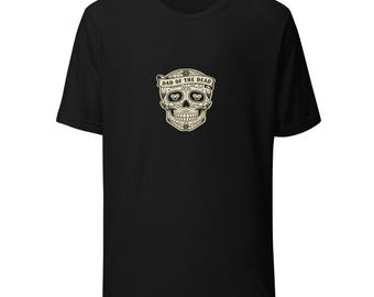 Dad of the Dead Halloween Tee Funny Dad Gift - Sugar Skull Cream Ink
