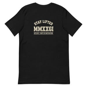 Stay Lifted MMXXVI Athletic Dept Tee - Motivation Cream Ink Bella Canvas Tee 画像 7