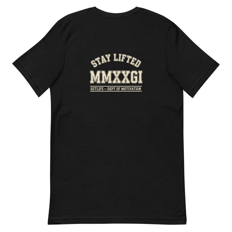 Stay Lifted MMXXVI Athletic Dept Tee - Motivation Cream Ink Bella Canvas Tee 画像 7