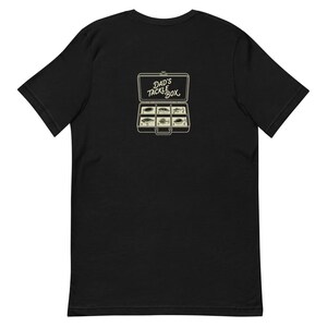 Dads Tackle Box Tee Fishing Dad Gift - Vintage Lure Cream Ink Bella Canvas afbeelding 7