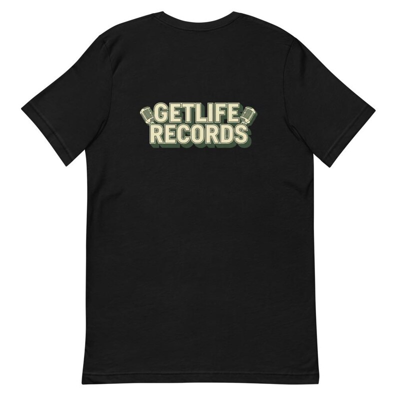 GetLife Records Graffiti Tee Hip Hop Wordmark - 80s NYC Cream Ink Bella Canvas 画像 8