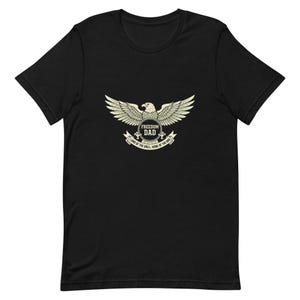 Freedom Dad Eagle Tee 4th of July BBQ Gift - Cream Ink Bella Canvas Tee image 3