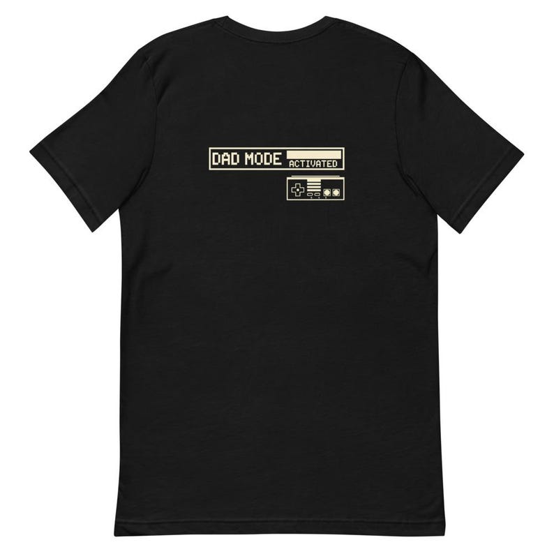 Dad Mode Activated Tee Gamer Dad Gift - Retro 8 Bit Cream Ink Bella Canvas imagem 7