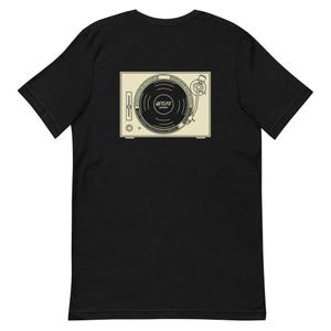 Vintage Turntable Tee for Music Dads - DJ Vinyl Lover Cream Ink Bella Canvas 画像 7