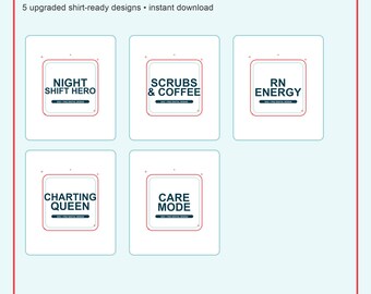 Nurse SVG Bundle - Night Shift PNG, Cricut Shirt Designs