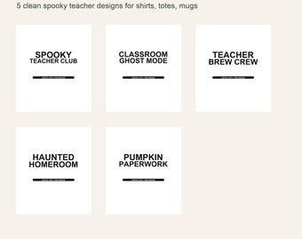 Spooky Teacher SVG Bundle Halloween PNG Cricut Shirt Designs Download