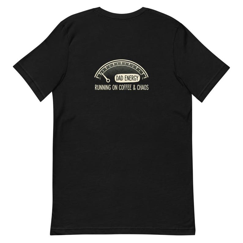 Tired Dad Gas Gauge Tee Funny Coffee Dad Gift - Cream Ink Bella Canvas image 7