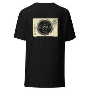 Vintage Turntable Tee for Music Dads - DJ Vinyl Lover Cream Ink Bella Canvas 画像 6