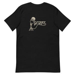 Vintage Microphone Tee Music Lover Gift - Cream Ink Cable Script Bella Canvas 画像 8