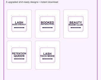 Lash Tech SVG Bundle Beauty Business PNG Cricut Salon Merch Download
