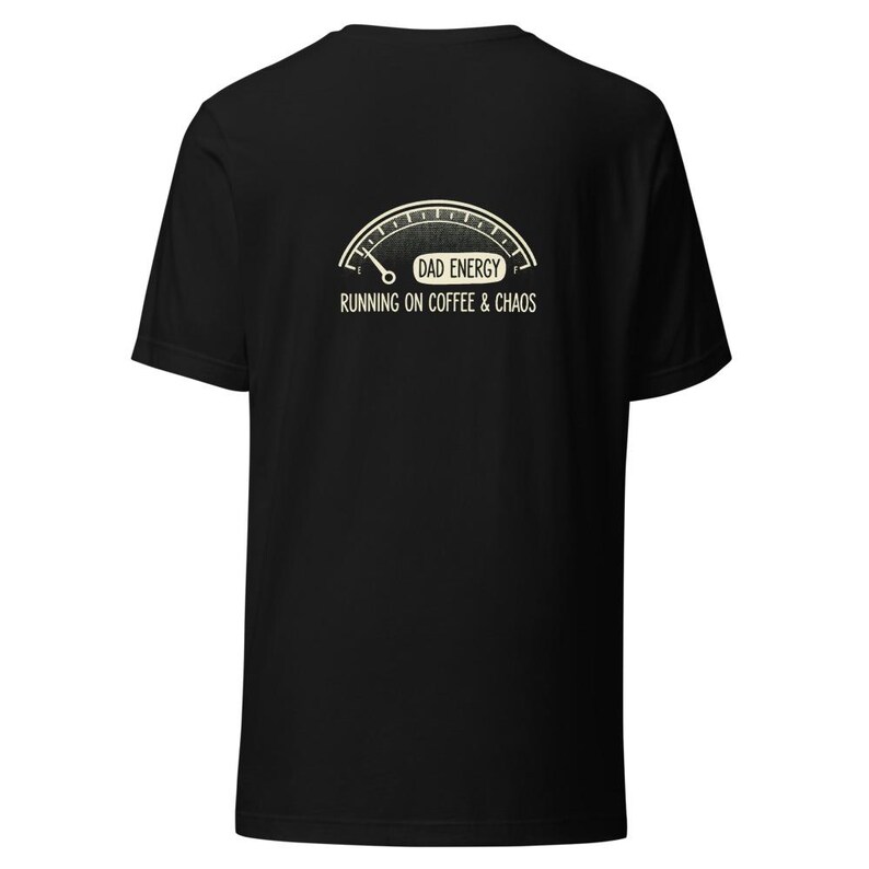 Tired Dad Gas Gauge Tee Funny Coffee Dad Gift - Cream Ink Bella Canvas image 6