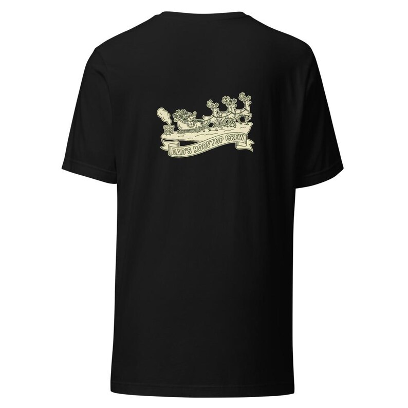 Dads Rooftop Crew Christmas Tee - Funny Holiday Dad Gift Cream Ink Bella 画像 7