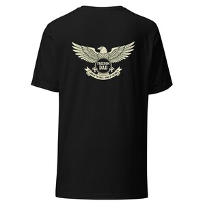 Freedom Dad Eagle Tee 4th of July BBQ Gift - Cream Ink Bella Canvas Tee image 6