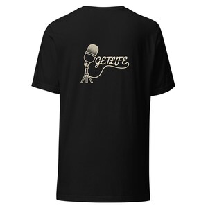 Vintage Microphone Tee Music Lover Gift - Cream Ink Cable Script Bella Canvas 画像 7