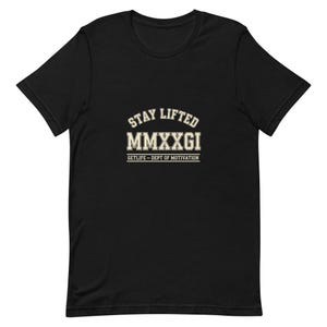 Stay Lifted MMXXVI Athletic Dept Tee - Motivation Cream Ink Bella Canvas Tee 画像 3