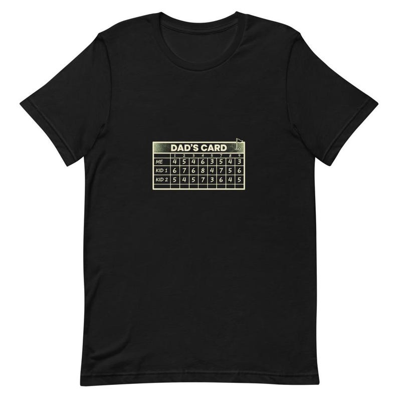 T-shirt Golf Dad Scorecard Gift Country Club - T-shirt en toile Bella encre crème image 3