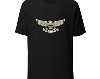 Freedom Dad Eagle Tee 4th of July BBQ Gift - Cream Ink Bella Canvas Tee