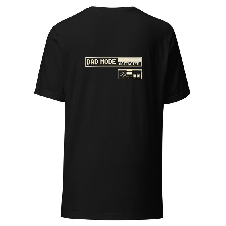 Dad Mode Activated Tee Gamer Dad Gift - Retro 8 Bit Cream Ink Bella Canvas imagem 6