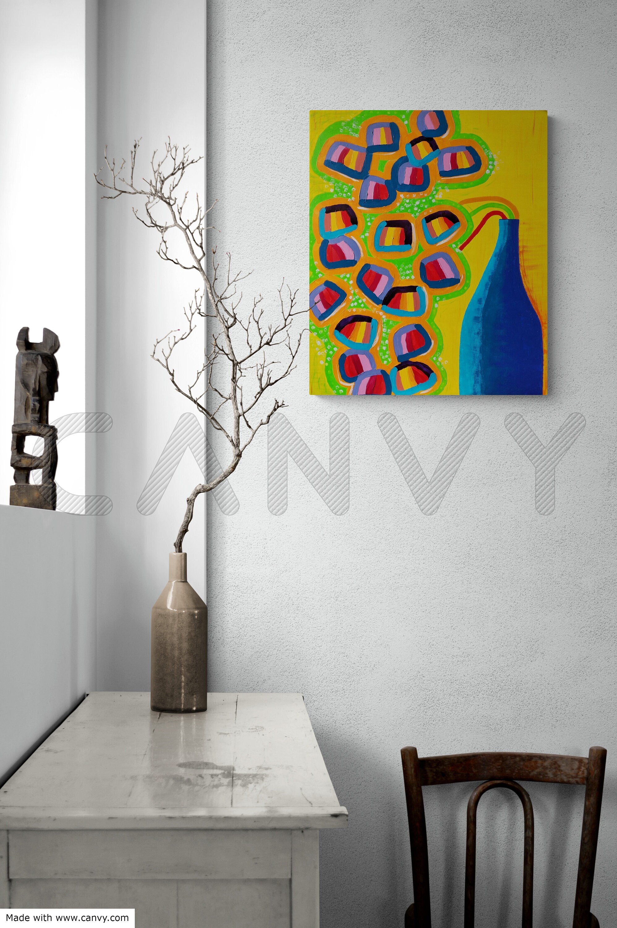 Tableau Abstrait. Oeuvre Originale, Unique.