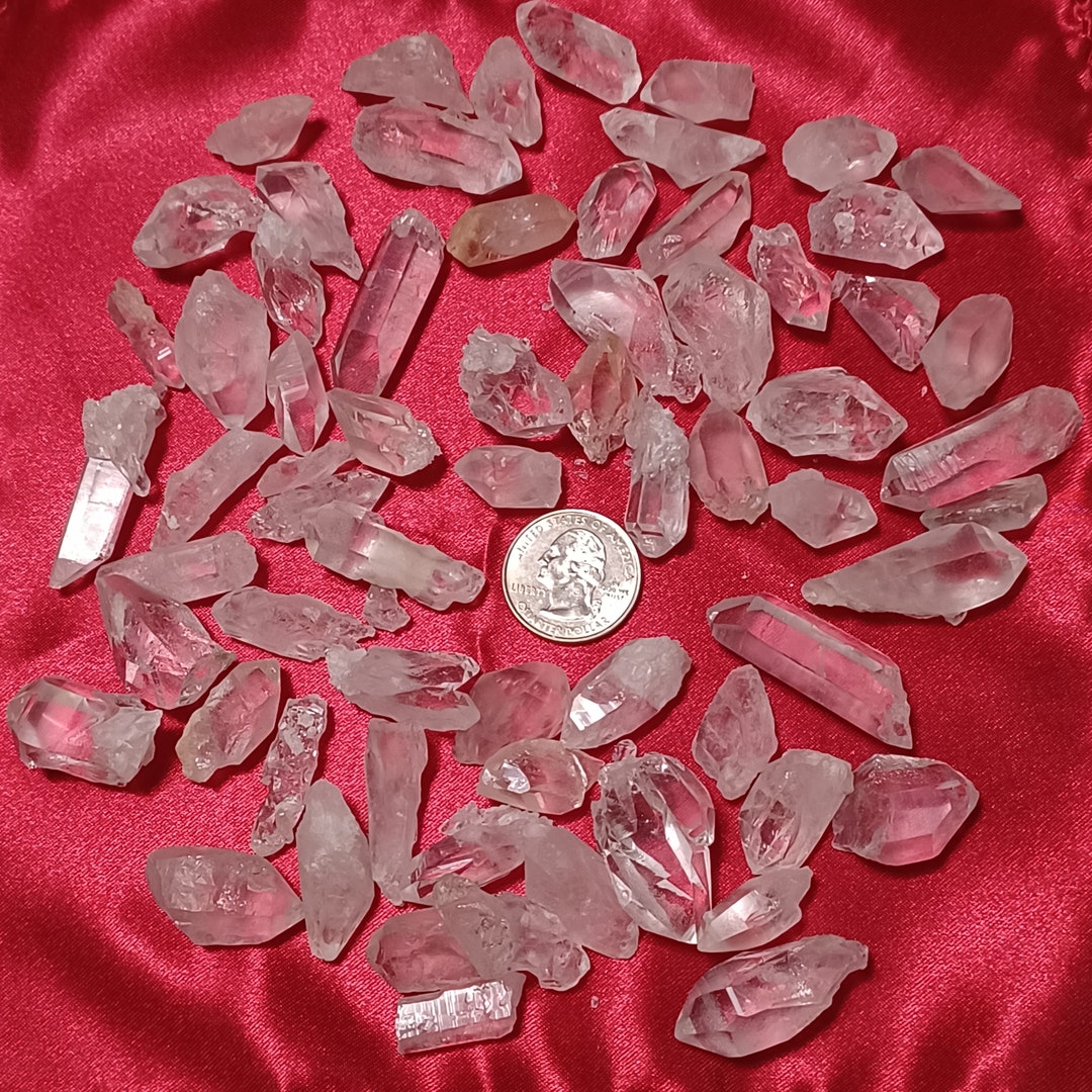 Clear Quartz Crystals, Natural, Raw, Uncut, 10.6 Oz., Bag 2 Etsy