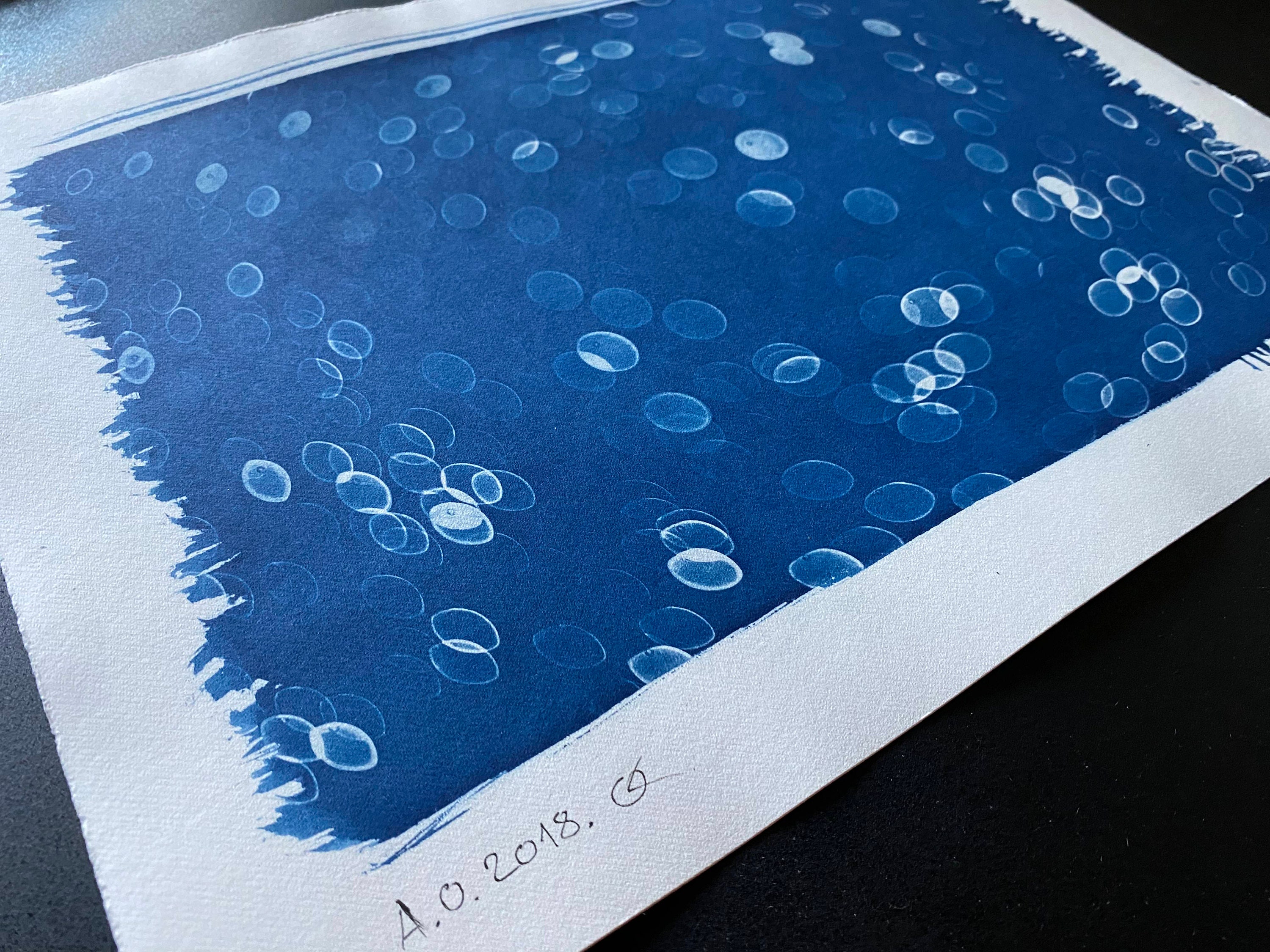 Cyanotype Abstract Art Print – Handmade Photographic Blueprint - Etsy