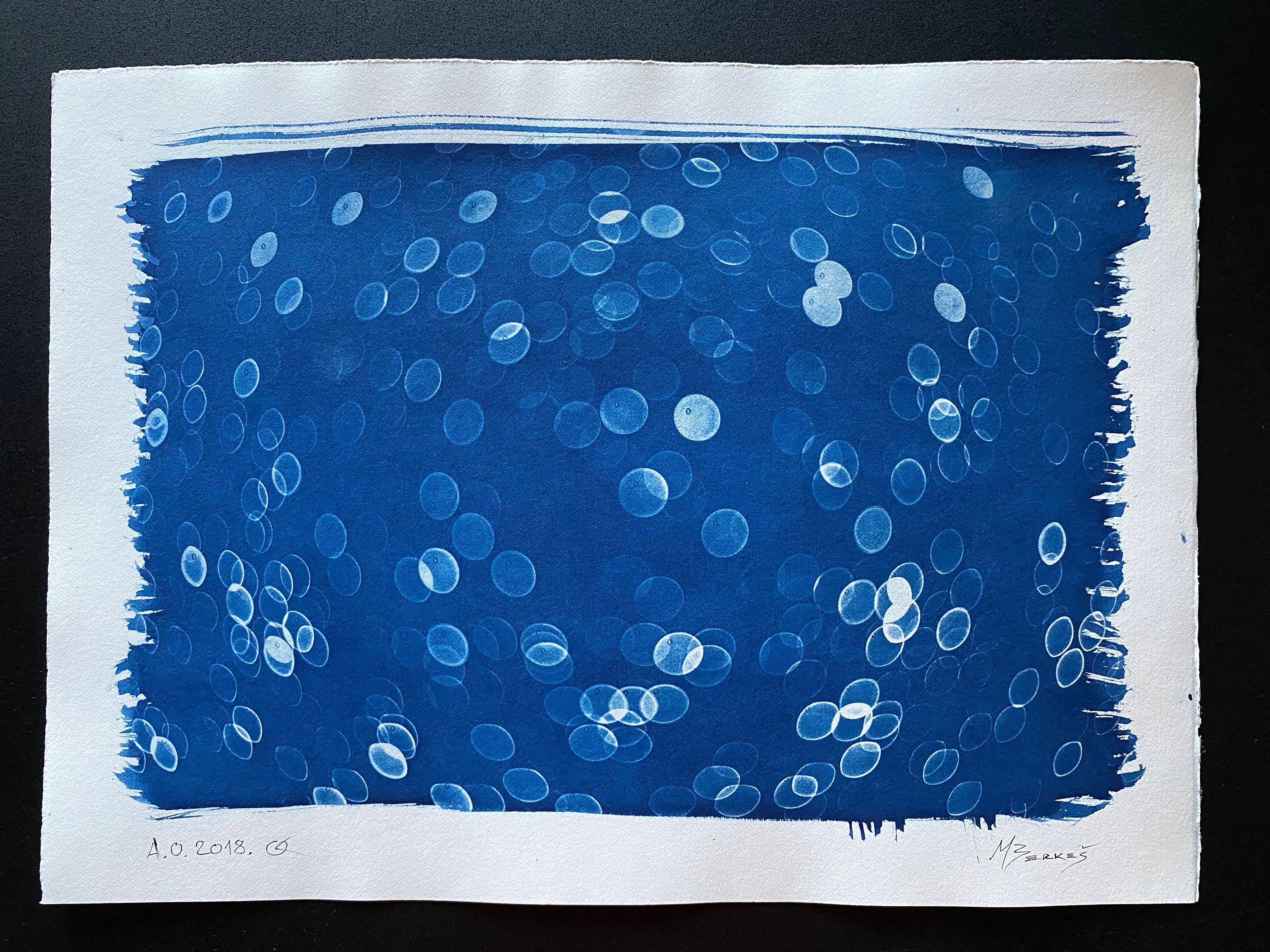 Cyanotype Abstract Art Print – Handmade Photographic Blueprint - Etsy
