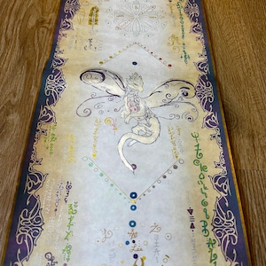 Dragon Soul Scroll ~ Hand Painted Light Language Art 9x31 | Akashic Records Reading + MP3 | Past Life Soul Art | Antique Scroll image 13