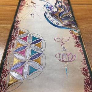 Dragon Soul Scroll ~ Hand Painted Light Language Art 9x31 | Akashic Records Reading + MP3 | Past Life Soul Art | Antique Scroll image 4