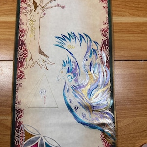 Dragon Soul Scroll ~ Hand Painted Light Language Art 9x31 | Akashic Records Reading + MP3 | Past Life Soul Art | Antique Scroll image 5