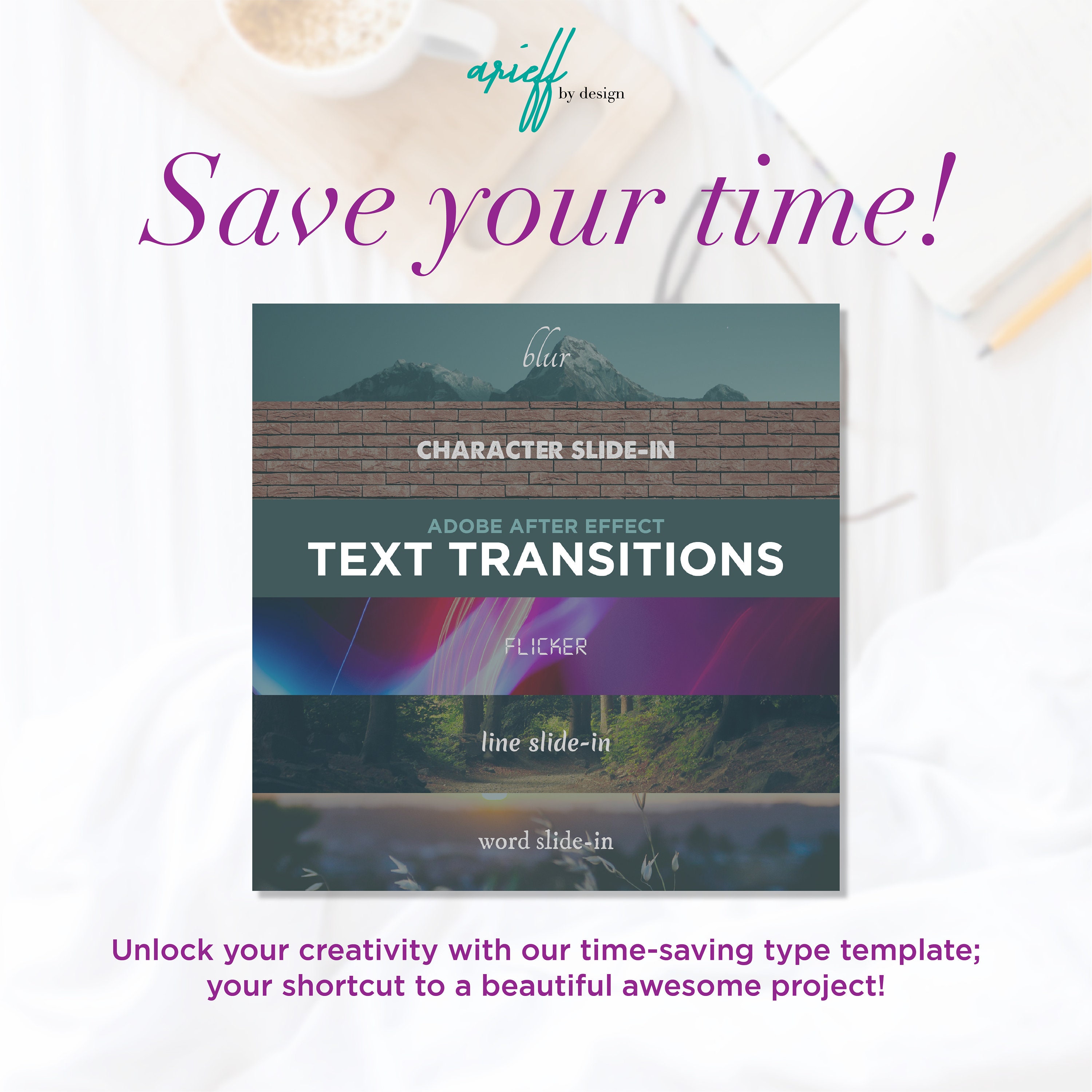 Adobe After Effect Text Transitions Animations - Etsy